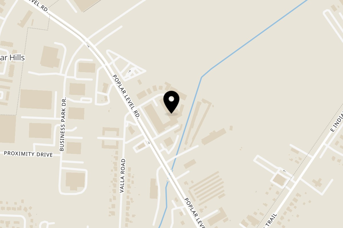 Map showing the location of Open Caribbean Kitchen on 4735 Poplar Level Rd in Louisville